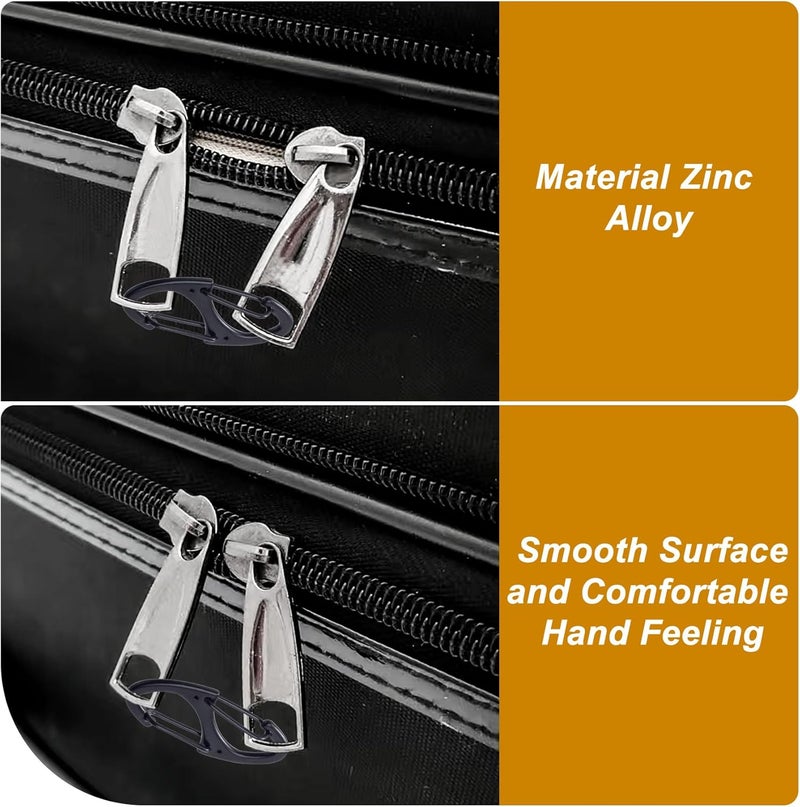 Deozu 8 Pcs Zipper Clip Anti Theft Deterrent, Dual Opening Safety Zipper Locks Pull Replacement for Backpacks, Camping, Suitcases, Purse (Black) - Image 4